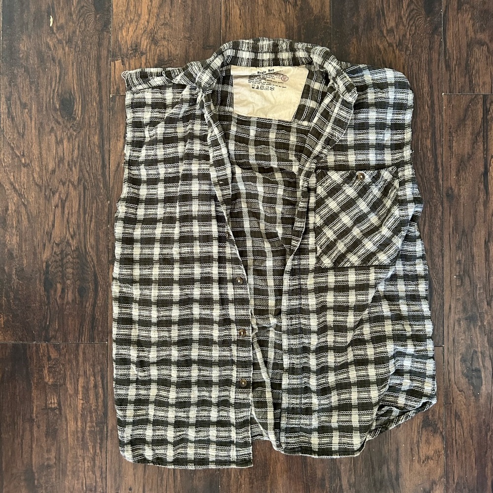 Green plaid vest